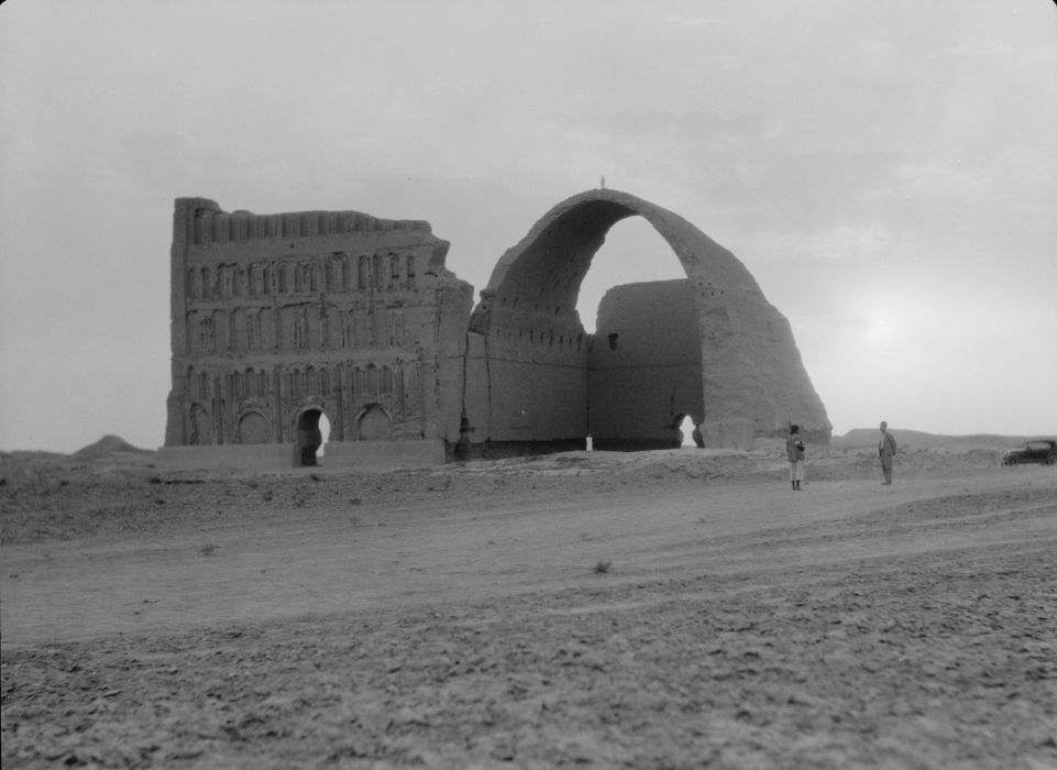 Taq Kasra, the Sasanian palace arch at Ctesiphon, in an archive photograph